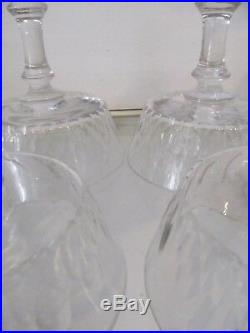6 coupes champagne 12cl cristal Baccarat Richelieu crystal champagne cups