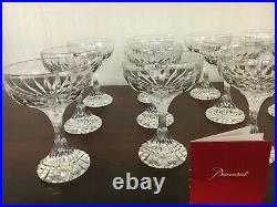 6 coupes champagne modèle Massena cristal de Baccarat (prix à la pièce)