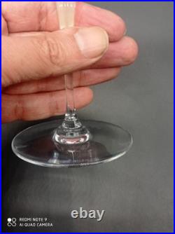 6 flutes à Champagne en Cristal de BACCARAT modèle Dom Pérignon, signé, H 23,5cm