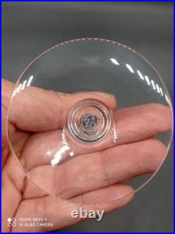 6 flutes à Champagne en Cristal de BACCARAT modèle Dom Pérignon, signé, H 23,5cm