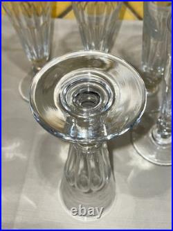 6 flutes à Champagne en cristal de BACCARAT SAINT LOUIS modèle Caton 6 flutes à Champagne en cristal de BACCARAT SAINT LOUIS modèle Caton