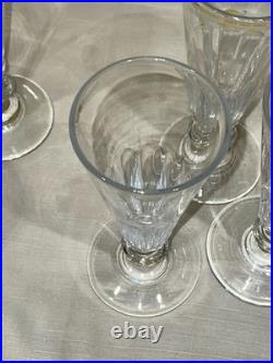 6 flutes à Champagne en cristal de BACCARAT SAINT LOUIS modèle Caton 6 flutes à Champagne en cristal de BACCARAT SAINT LOUIS modèle Caton