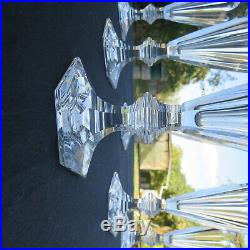6 flûtes à champagne en cristal de baccarat modèle harcourt signée