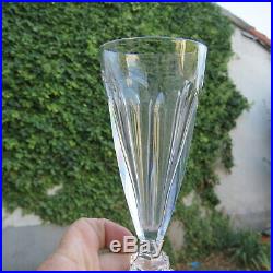 6 flûtes à champagne en cristal de baccarat modèle harcourt signée