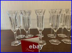 6 flûtes à champagne modèle Malmaison en cristal de Baccarat (prix à la pièce)