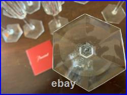 6 flûtes à champagne modèle Malmaison en cristal de Baccarat (prix à la pièce)