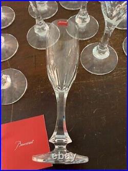 6 flûtes à champagne modèle Monaco en cristal de Baccarat (prix à la pièce)