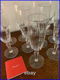 6 flûtes champagne modèle Naples cristal Baccarat (prix à la pièce)