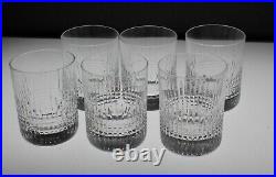 6 grands verres à whisky en cristal de baccarat modèle nancy H 9 cm signés