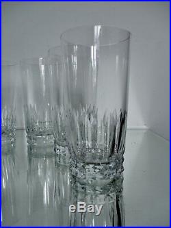 6 grands verres orangeade / eau / Whisky cristal de Baccarat modèle Piccadilly
