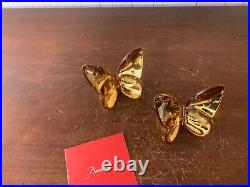 6 papillons or en cristal de Baccarat modèle1 (prix à la pièce)