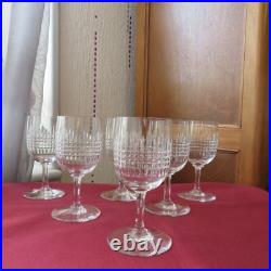 6 verre a vin en cristal de baccarat modèle Nancy H 12,5 cm
