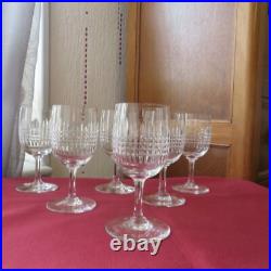 6 verre a vin en cristal de baccarat modèle Nancy H 12,5 cm
