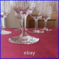 6 verre a vin en cristal de baccarat modèle Nancy H 12,5 cm