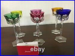 6 verres Malmaison couleur en cristal de Baccarat (prix à la pièce)