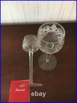 6 verres Roemer en cristal de Baccarat hauteur 19.3 cm (prix du lot)