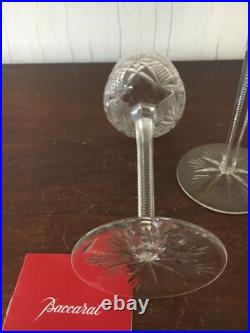6 verres Roemer en cristal de Baccarat hauteur 19.3 cm (prix du lot)