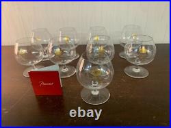6 verres à Cognac Napoléon or cristal de Baccarat h 11 cm (prix à la pièce) 6 verres à Cognac Napoléon or cristal de Baccarat h 11 cm (prix à la pièce)