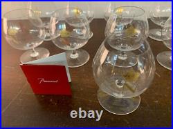 6 verres à Cognac Napoléon or cristal de Baccarat h 11 cm (prix à la pièce) 6 verres à Cognac Napoléon or cristal de Baccarat h 11 cm (prix à la pièce)