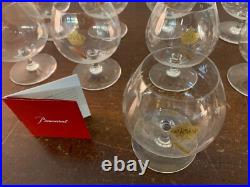 6 verres à Cognac Napoléon or cristal de Baccarat h 11 cm (prix à la pièce) 6 verres à Cognac Napoléon or cristal de Baccarat h 11 cm (prix à la pièce)