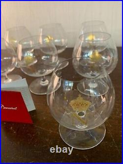 6 verres à Cognac Napoléon or cristal de Baccarat h 11 cm (prix à la pièce) 6 verres à Cognac Napoléon or cristal de Baccarat h 11 cm (prix à la pièce)