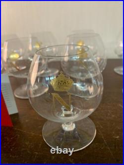 6 verres à Cognac Napoléon or cristal de Baccarat h 11 cm (prix à la pièce) 6 verres à Cognac Napoléon or cristal de Baccarat h 11 cm (prix à la pièce)