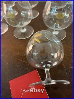 6 verres à Cognac Napoléon or cristal de Baccarat h 11 cm (prix à la pièce) 6 verres à Cognac Napoléon or cristal de Baccarat h 11 cm (prix à la pièce)
