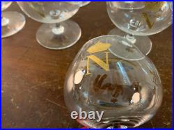 6 verres à Cognac Napoléon or cristal de Baccarat h 11 cm (prix à la pièce) 6 verres à Cognac Napoléon or cristal de Baccarat h 11 cm (prix à la pièce)