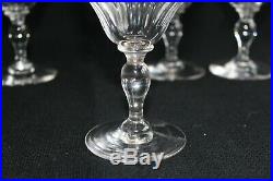 6 verres à eau anciens en cristal de Baccarat modèle Richelieu H 15.5 cm
