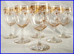 6 verres à eau cristal de Baccarat modèle Louis XV Gold