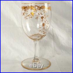 6 verres à eau cristal de Baccarat modèle Louis XV Gold