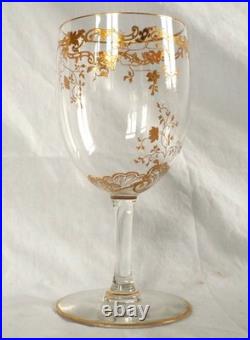6 verres à eau cristal de Baccarat modèle Louis XV Gold