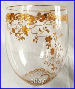 6 verres à eau cristal de Baccarat modèle Louis XV Gold
