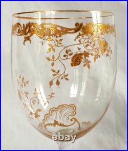 6 verres à eau cristal de Baccarat modèle Louis XV Gold