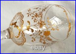 6 verres à eau cristal de Baccarat modèle Louis XV Gold