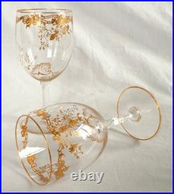 6 verres à eau cristal de Baccarat modèle Louis XV Gold