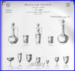 6 verres à eau cristal de Baccarat modèle Louis XV Gold