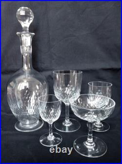 6 verres à eau cristal de Baccarat modèle Richelieu