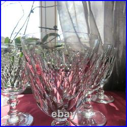 6 verres à eau en cristal de Baccarat signé modèle ARMAGNAC H 14 cm