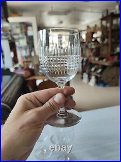 6 verres à eau en cristal de Baccarat taillé modèle Nancy 15,5cm (H8)
