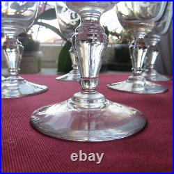 6 verres a eau en cristal de baccarat gravé et monogrammé F C ou C F