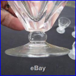 6 verres à eau en cristal de baccarat modèle Talleyrand signé