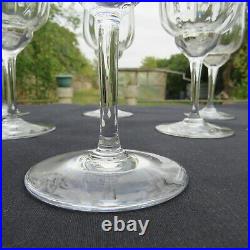 6 verres à eau en cristal de baccarat modèle capri signé H 16,5