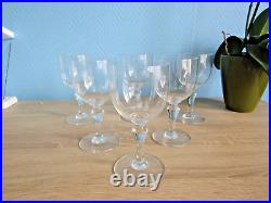 6 verres a eau en cristal de baccarat signé du modèle Normandie