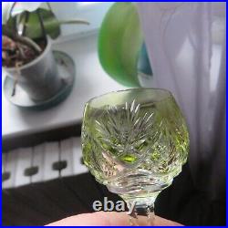 6 verres à liqueur cristal de baccarat modèle Timgad de 4 couleurs H 12,5 cm