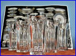6 verres à orangeade en cristal de baccarat signé du modèle Harcourt