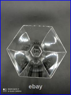 6 verres à vin Rouge en cristal de BACCARAT modèle COMPIEGNE, H 16,5 cm, signé