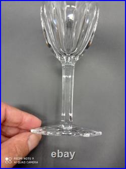 6 verres à vin Rouge en cristal de BACCARAT modèle COMPIEGNE, H 16,5 cm, signé