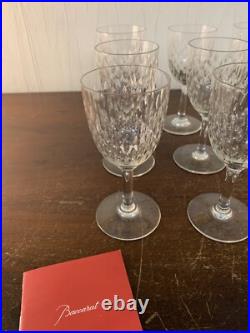 6 verres à vin Rouge modèle grain de riz cristal de Baccarat /prix à la pièce