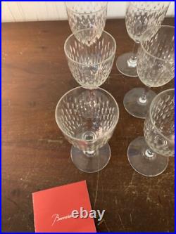 6 verres à vin Rouge modèle grain de riz cristal de Baccarat /prix à la pièce